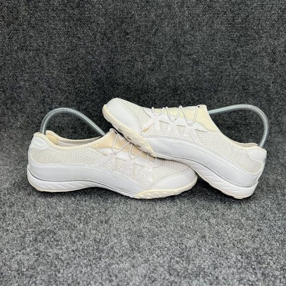 Skechers Breathe Easy Shoes Women's Size 8 White Slip On Relaxed Fit Memory Foam - Picture 7 of 12